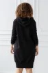 Czarna sportowa tunika/sukienka z kieszonką z przodu - FLORA