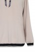 Beżowa bluza z ozdobnym ściągaczem na dole - KELLY