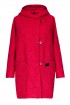 Różowy płaszcz oversize z kapturem - TIFFANY "melanż"