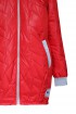 Czerwona pikowana kurtka z szarym ściągaczem - CAROLINA