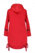 Czerwona zapinana bluza z kapturem i suwakami - ALESSANDRA
