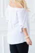 Biała bluzka hiszpanka plus size z wiązanym rękawem NINA