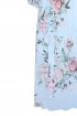 Błękitna sukienka maxi w róże - VALENTINA