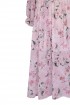 Pudrowa sukienka maxi z kwiatowym wzorem - VALENTINA