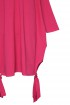 Ciemno różowa sukienka oversize z wiązaniem po bokach VERSO