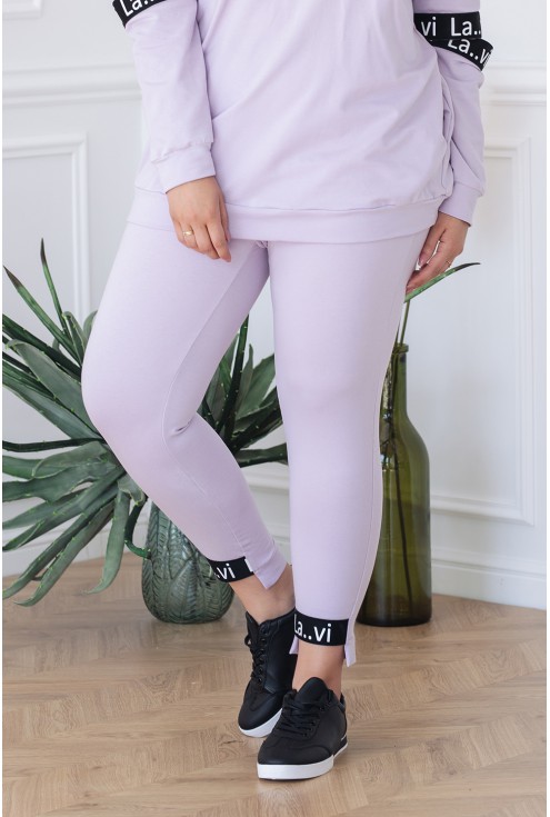 Zestaw w kolorze lila bluza + legginsy - SOPHIE