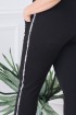 Klasyczne spodnie dresowe w kolorze czarnym - lampas design - ANGEL