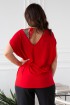 Czerwona dzianinowa bluzka - DORA