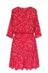 Czerwona sukienka z falbanami w dmuchawce - Matilde