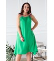 Zielona sukienka z neonowymi sznureczkami - SAMI