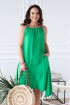 Zielona sukienka z neonowymi sznureczkami - Sami