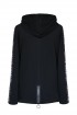 Czarna asymetryczna bluza z ozdobnymi taśmami - CAROLINE