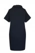 Czarna tunika/sukienka z półgolfem i troczkami - EVELYNE