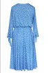 Niebieska sukienka w białe groszki - odcień baby blue - AGATHE