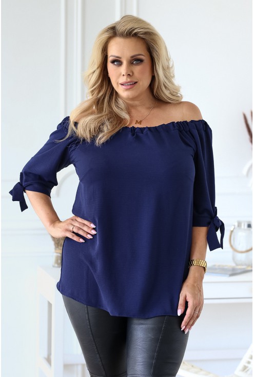 modna bluzka w stylu hiszpańskim duże rozmiary dla kobiet sklep XL-ka.pl