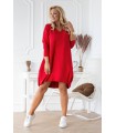 Czerwona dresowa sukienka - NATHALIE