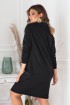 Czarna tunika/sukienka z półgolfem i troczkami - NATIA