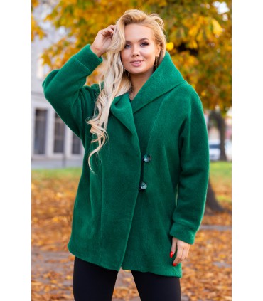 Zielony płaszcz z kapturem - LIVIEN