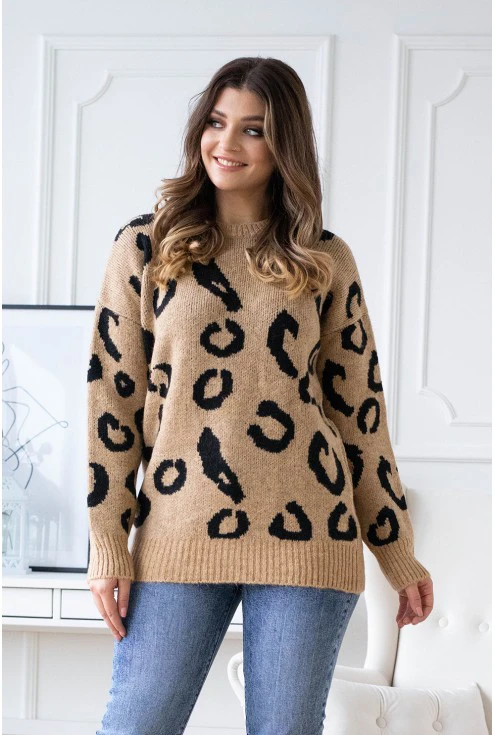 sweterek w cętki pantera sklep internetowy xlka
