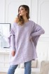 Duży fioletowy sweter oversize - PAOLA