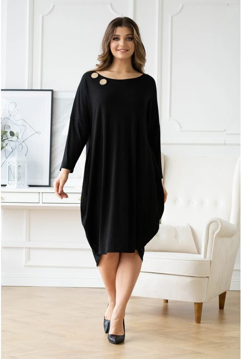 czarna sukienka w dużym rozmiarze dla kobiet w sklepie XL-ka.pl