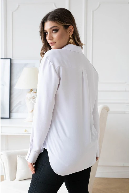 biała elegancka koszula xxl - tył