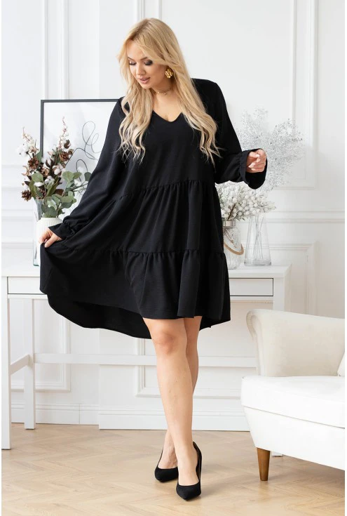 Oversizowa czarna sukienka Christine