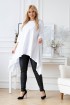 Biała asymetryczna bluzka/tunika - APRIL