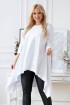 Biała asymetryczna bluzka/tunika - APRIL