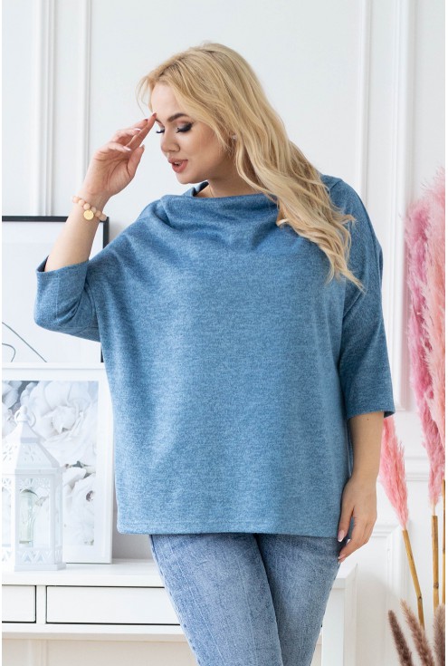 niebieski sweterek-bluza xxl