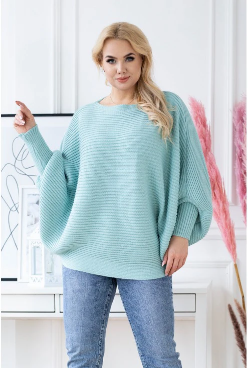 morski sweterek plus size xxl