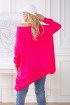 Różowy neon sweterek z przetarciami i ćwiekami - MERLIN