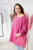 Ciemno-różowa bluza oversize ze ściągaczami - CAMISA