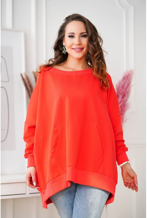 pomarańczowa bluza plus size Camisa