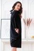 Czarna sukienka oversize z wiązaniem na plecach - VIKI