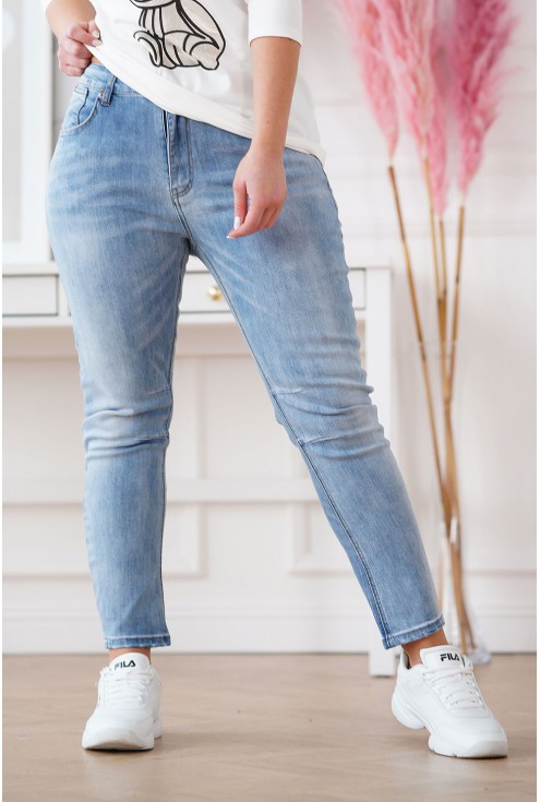 jeansy z wysokim stanem plus size