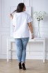 Biała bluzka-bluza z różowym misiem - ISLEN