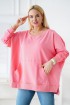 Różowa bluza oversize ze ściągaczami - CAMISA