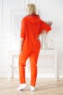 Pomarańczowy dres plus size z rozpinaną bluzą - zestaw - COURTNEY
