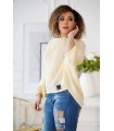 Cytrynowy sweterek z obniżoną linią ramion - Camila
