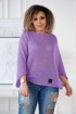 Fioletowy sweterek z obniżoną linią ramion - Camila