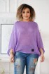Fioletowy sweterek z obniżoną linią ramion - Camila