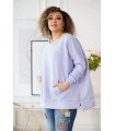 Liliowa bluza oversize ze ściągaczami - CAMISA