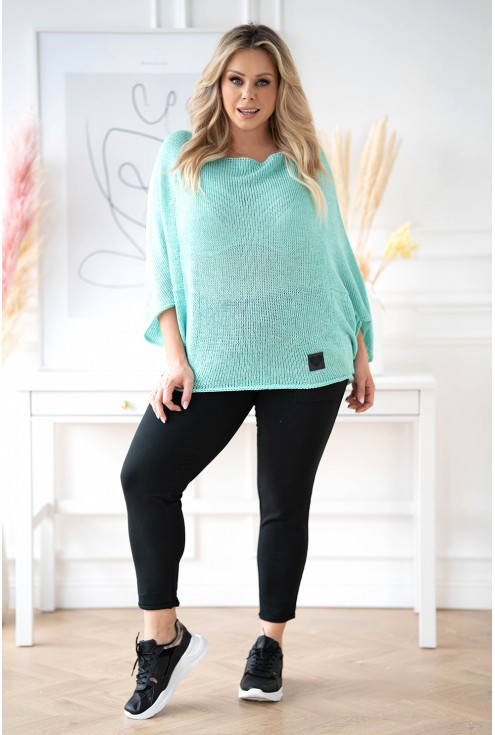 turkusowy sweter xxl