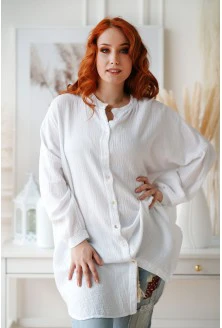 Oversizowa biała letnia koszula - Oriana