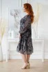 Czarno-beżowa sukienka we wzór zebry - Nesti