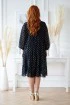 Czarna sukienka w beżowe kropki - Nesti