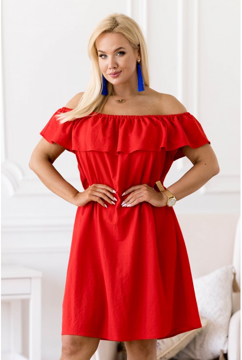 czerwona sukienka mini