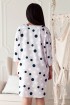 Liliowa sukienka w biało-czarne kropki - CHIARA
