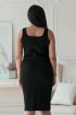 Czarna dopasowana sukienka z prążkiem - Ardell